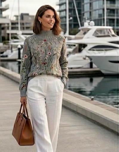 Maurine™ | Vintage Floral Knit Jumper