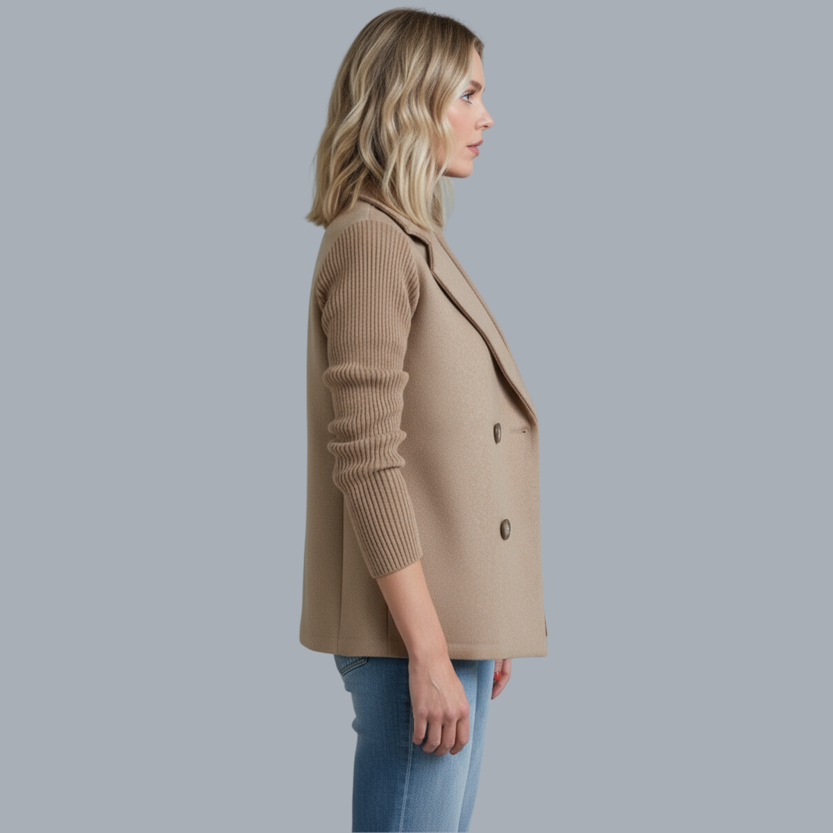 Sasha™ | Ribbed Blazer Coat
