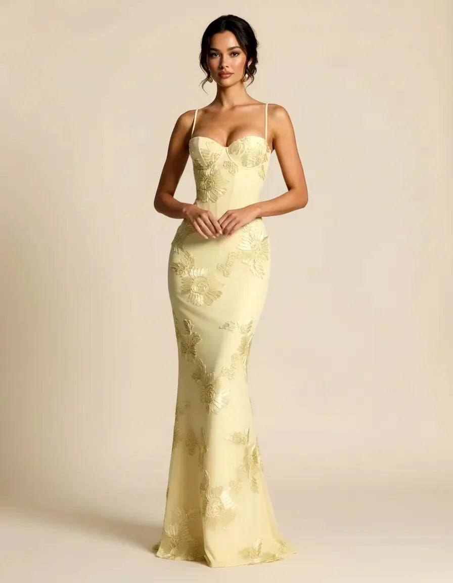 Celestine – Hourglass Floral Gown