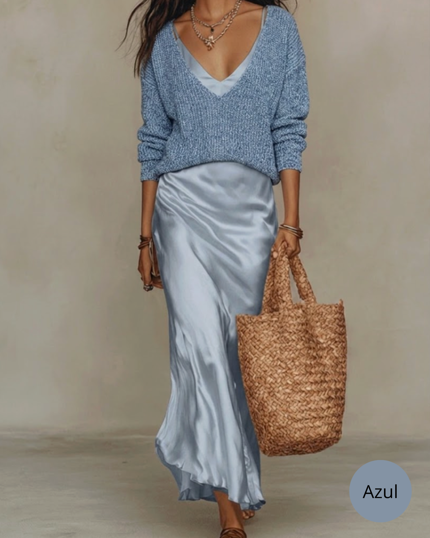 MIDI DRESS + SWEATER