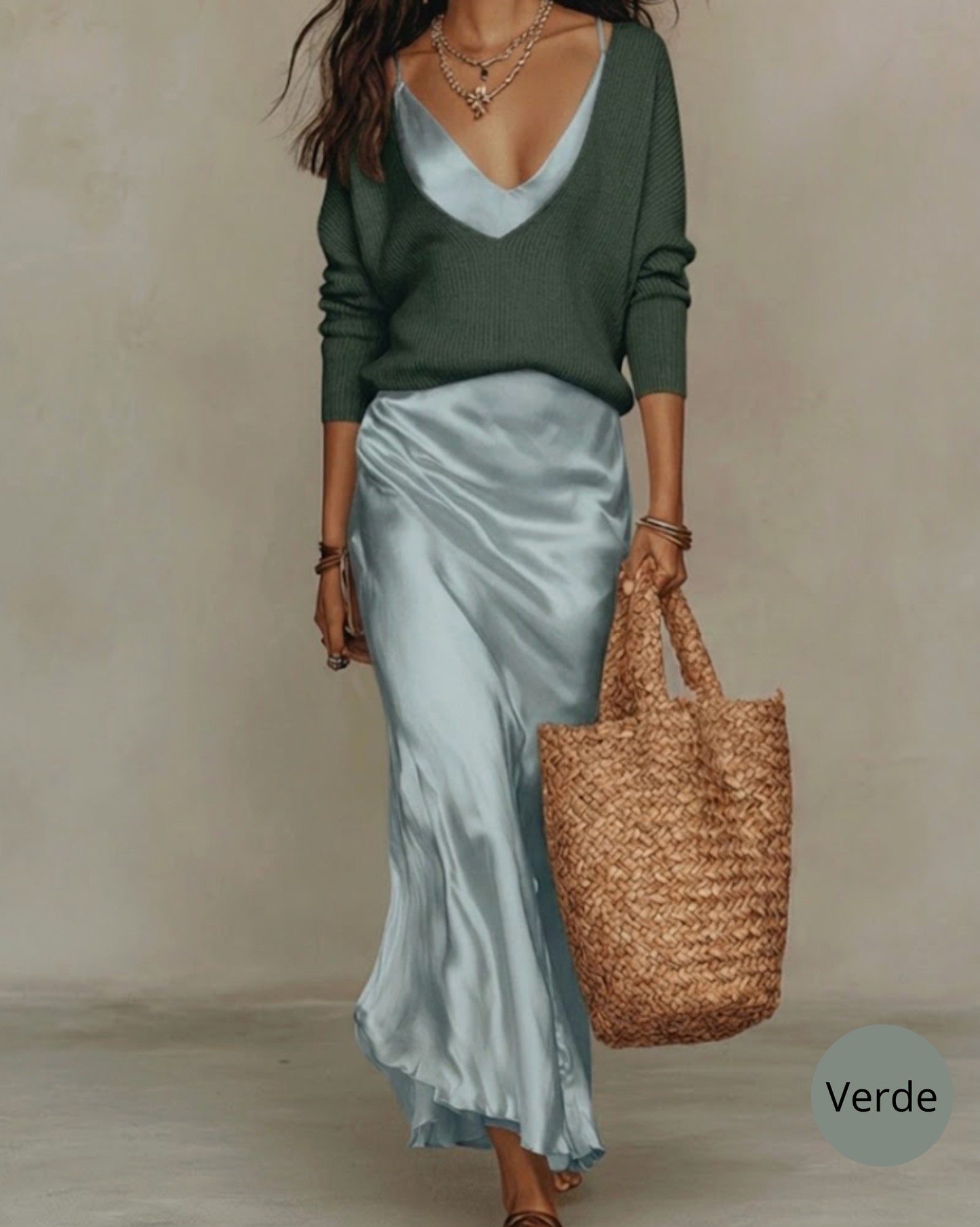 MIDI DRESS + SWEATER